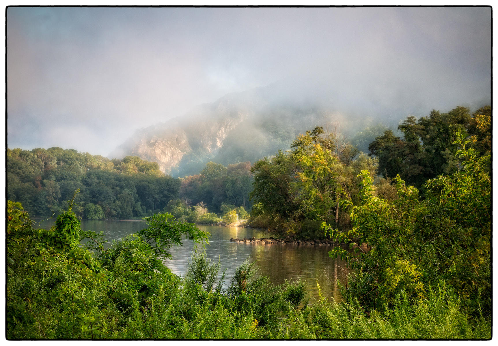 Foggy Dawn, Dockside to Breakneck Mt.