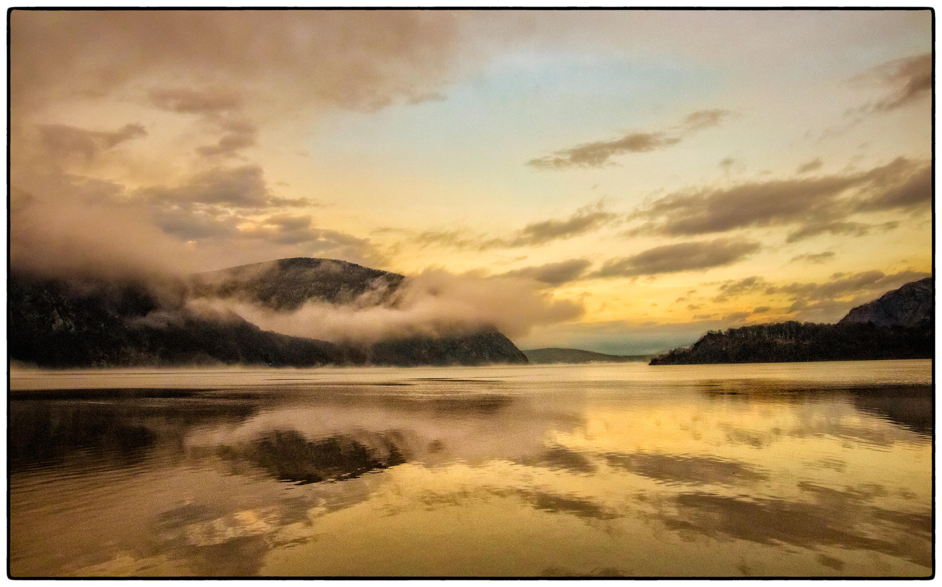 Dawn Rising Mist over the River