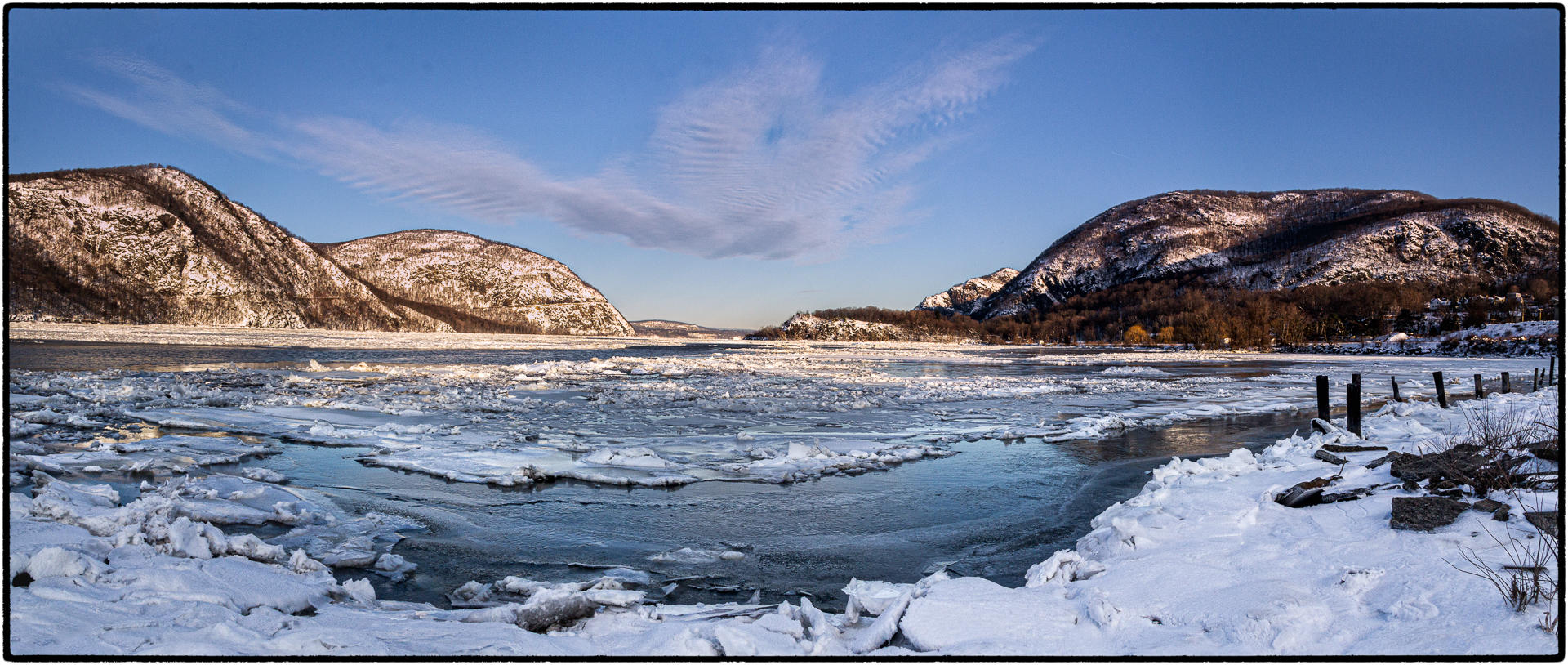 Winter River Panorama 2